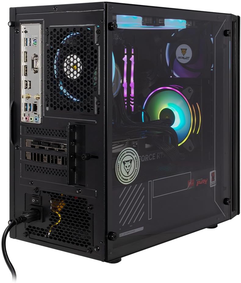 Computadora Gamer Ocelot Gaming  Katana series, CPU AMD RYZEN 5 5600X 6 CORE 4.6 GHZ, GPU RTX 4060 8 GB, ENFRIAMIENTO LIQUIDO, 16 GB RAM, 1 TB NVME , Wifi, Windows de prueba