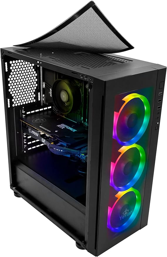 Computadora Gamer Yeyian Ypb-Kat-R01 Ryzen 5, Ram 16Gb Ddr4, Almacenamiento 1Tb Nvme, T de Video Rtx 3060 Ti, Windows 10 Home