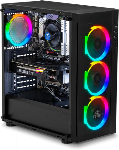 Computadora Gamer Yeyian Ypb-Kat-R06 Ryzen 5, Ram 16Gb Ddr4, Almacenamiento 500Gb, T. de Video Rtx 3050, Windows 11, Teclado + Mouse