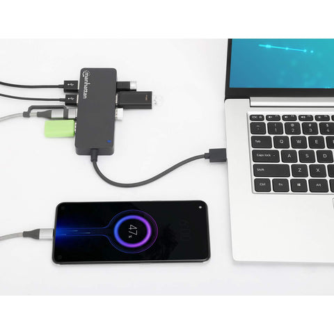 Concentrador Hub 7 Puertos Usb V3.2 Manhattan 5gbps 168403