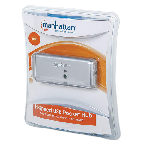 Concentrador Hub Manhattan Usb V2.0 4 Puertos Mini Sin Fuente 160599