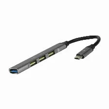 Concentrador Hub Vorago Tipo C 4 Puertos Usb (1X3.0/3X2.0) Slim Hu-200