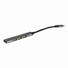 Concentrador Hub Vorago Tipo C 4 Puertos Usb (1X3.0/3X2.0) Slim Hu-200
