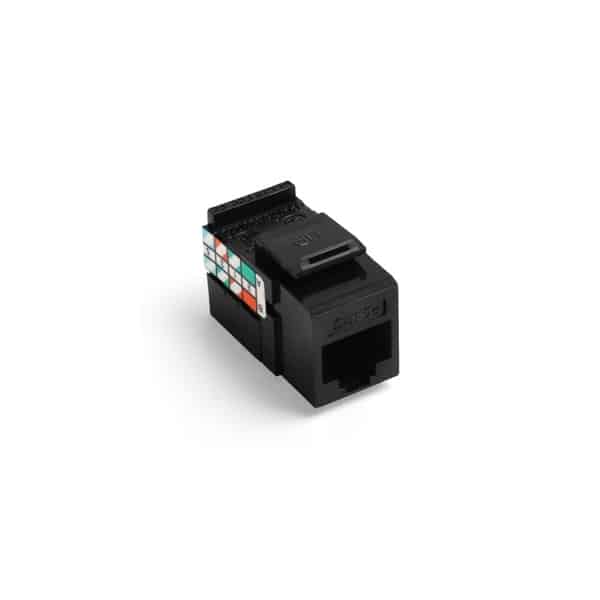 Conector clasificado leviton, para canal giga max 5e negro. 5g108-re5