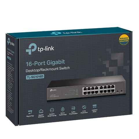 Conmutador Inteligente Sencillo Gbit De 16Ptos/Tl-Sg1016De Tp-Link