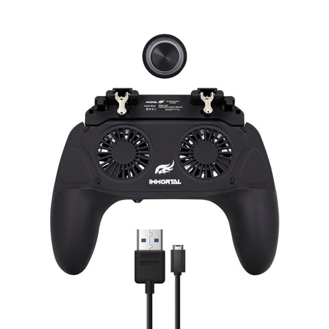 Control Gamepad Mecanico Techzone Immortal Gaming Imcg01 Con Ventiladores Y Gatillos