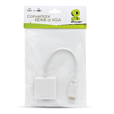 Convertidor Brobotix Hdmi Macho A Vga Hembra, Blanco