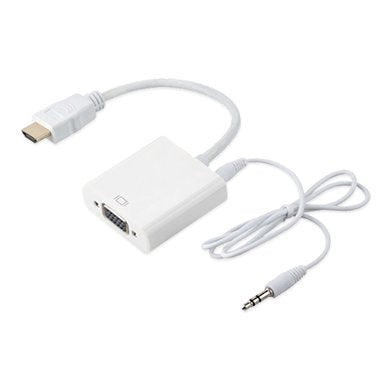 Convertidor Brobotix Hdmi Macho A Vga Hembra Con Audio, Blanco