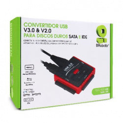 Convertidor Brobotix Usb 3.0 A Discos Duros Ide X2 Y Sata X1 Con Fuente De Alimentacion