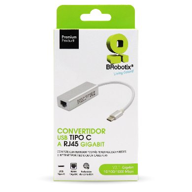 Convertidor Brobotix Usb-C Macho A Rj45 Hembra, Gigabit, Blanco