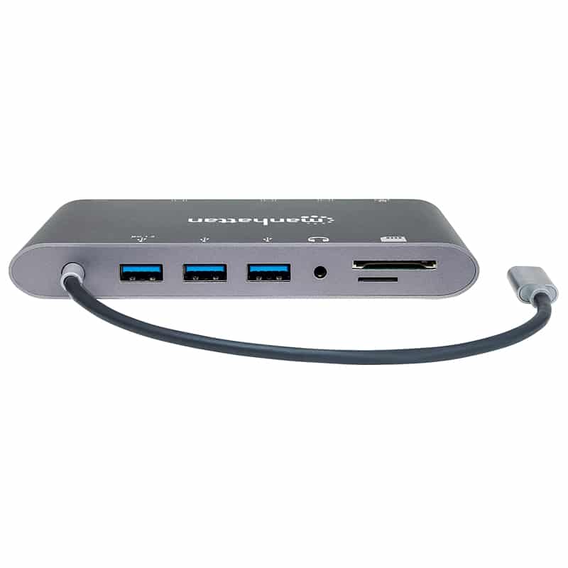 Convertidor Manhattan 152808 Video Usb-C A Hdmi, Dpmini, Svga, Rj45, 3.5mm