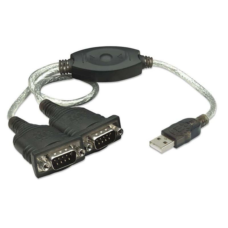 Convertidor Manhattan Usb A Serial Doble Db9 Macho 174947