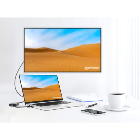 Convertidor Manhattan Usb C A Hdmi Hembra Usb 3.2 Manhattan (153690)