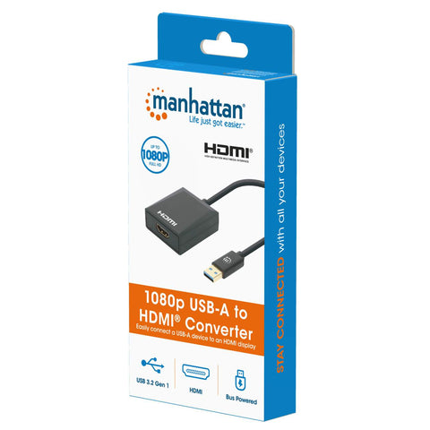 Convertidor Manhattan Usb C A Hdmi Hembra Usb 3.2 Manhattan (153690)