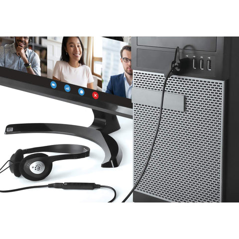 Convertidor Usb A/Usb C A Tarjeta De Sonido+Control Manhattan 153560