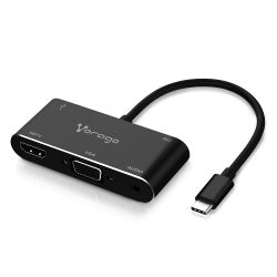 Convertidor Vorago 5 En 1 Usb C A Hdmi, Vga, Usb 3.0,3.5mm, Pd Adp-350