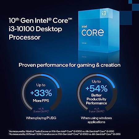 cpu intel core i3 10100 3.6ghz 6mb 65w soc1200 10th gen bx8070110100
