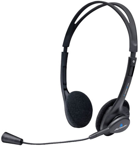 Diadema Acteck Basic Hi-Fi Con Microfono Am-370 Negro Muaa-005