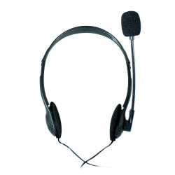 Diadema Alambrica Ghia Con Microfono, Control De Volumen Y Conector 3.5mm Audifono Y Microfono, Sonido Envolvente, Controlador De Volumen, Color Negro