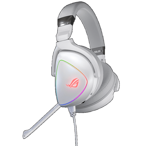 Diadema Asus Rog Delta White Gaming, Usb-C, Rgb, Quad-Dac