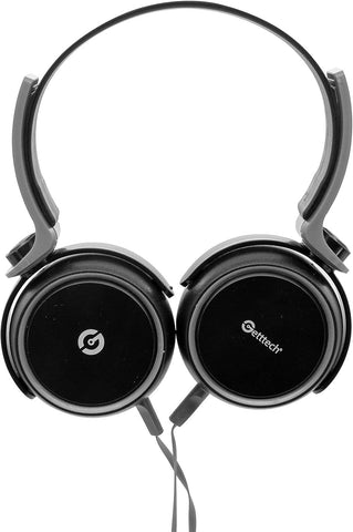 Diadema Headset Getttech Gh-2540G Rythm Con Micro,  Negro Con Gris 3.5Mm