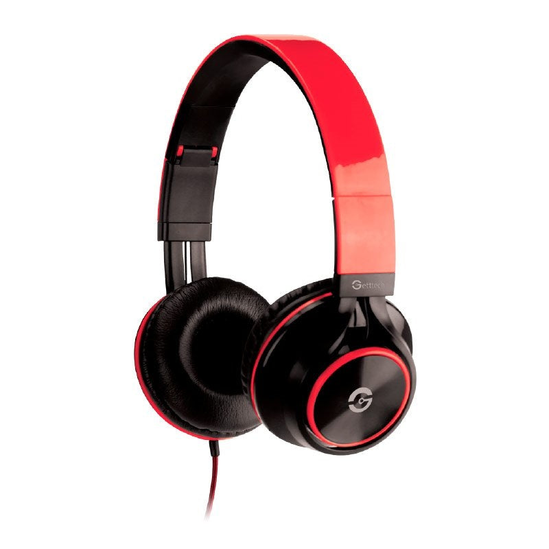 Diadema Headset Getttech Gh-3100r Sonority 3.5mm, C Mic, Rojo