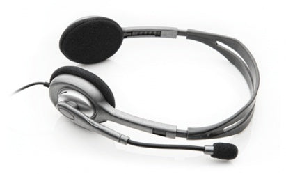 Diadema Logitech H111 Stereo Con Microfono Gris 3.5 (981-000612)