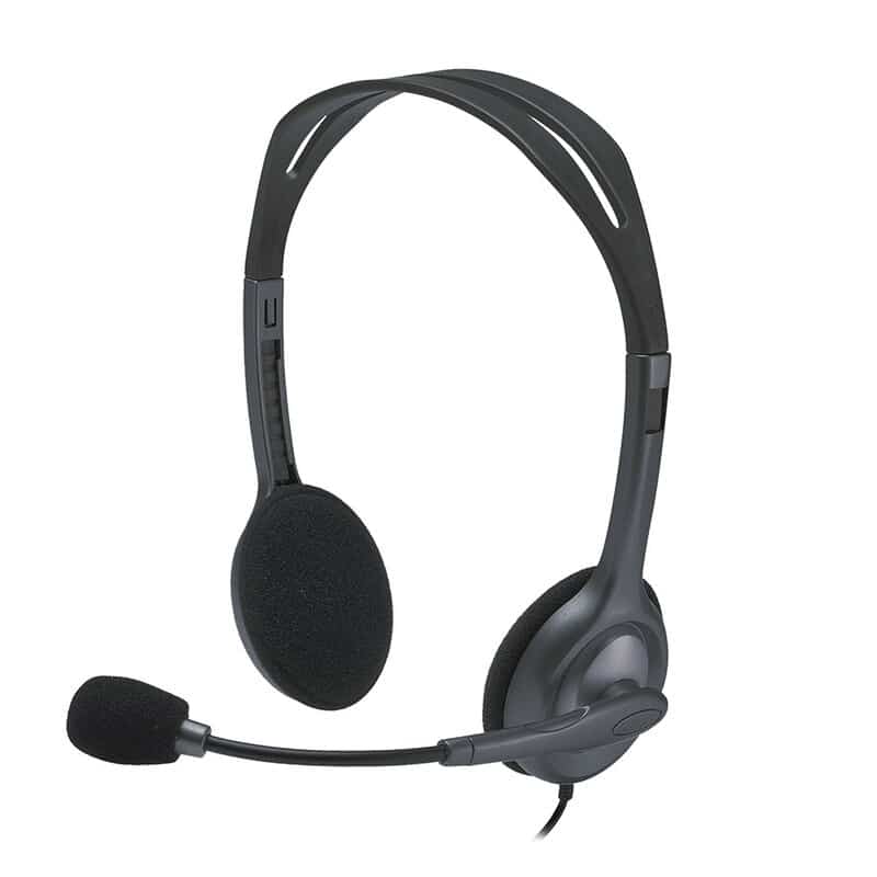 Diadema Logitech H111 Stereo Con Microfono Gris 3.5 (981-000612)