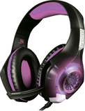 Diadema Necnon Gaming Flexible Over-Ear Nbhg Viper Led Alambrico Negro Con Fucsia