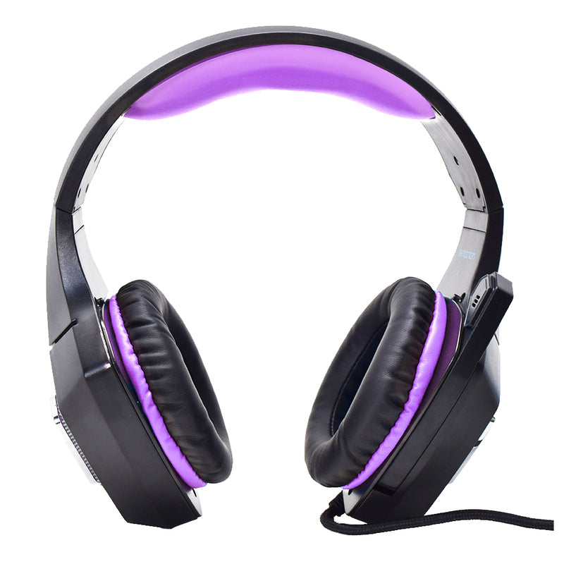 Diadema necnon gaming over-ear nbhg flexible, vibracion, alambricos. Fucsia