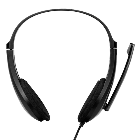 Diadema Techzone Tz15pcaud Alambrica Ajustable Microfono 3.5mm Negro