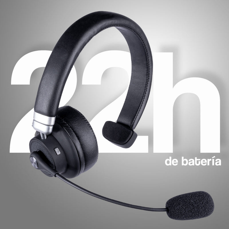 Diadema Techzone Tzdibt01 Monoaural Inalambrica Bluetooth Recargable Negro