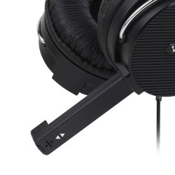 Diadema Vorago Alta Fidelidad 2 X 3.5 Mm Micrófono Retráctil Hs-201