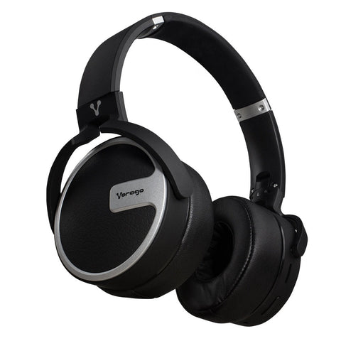 Diadema Vorago Bluetooth 5.0, 3.5 Mm Microsd Negro Con Plata Hpb-201-Bk
