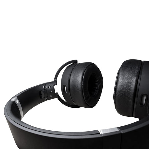 Diadema Vorago Bluetooth 5.0, 3.5 Mm Microsd Negro Con Plata Hpb-201-Bk