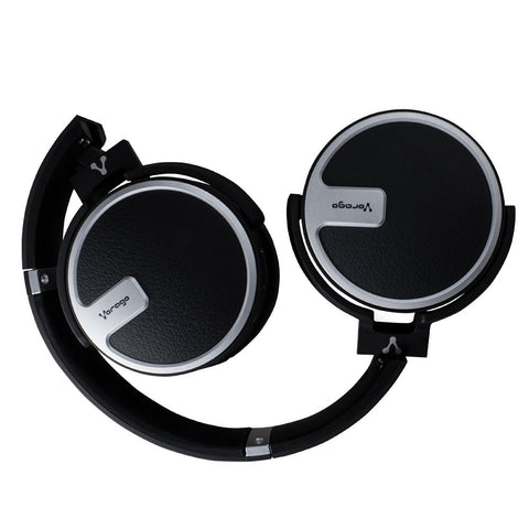 Diadema Vorago Bluetooth 5.0, 3.5 Mm Microsd Negro Con Plata Hpb-201-Bk