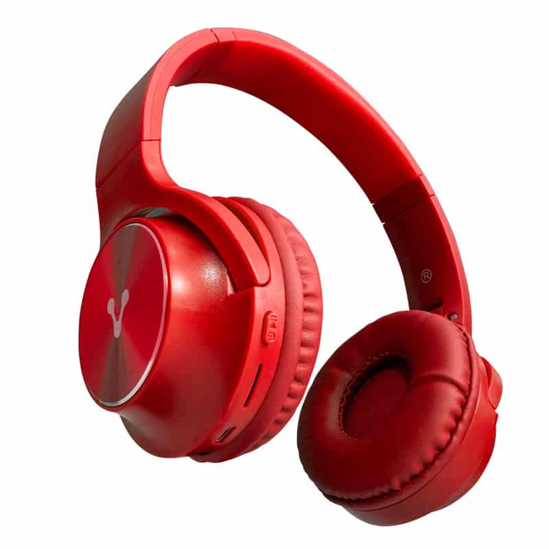 Diadema Vorago Hpb-200-Rd Bluetooth, Fm, Msd Plegable Rojo