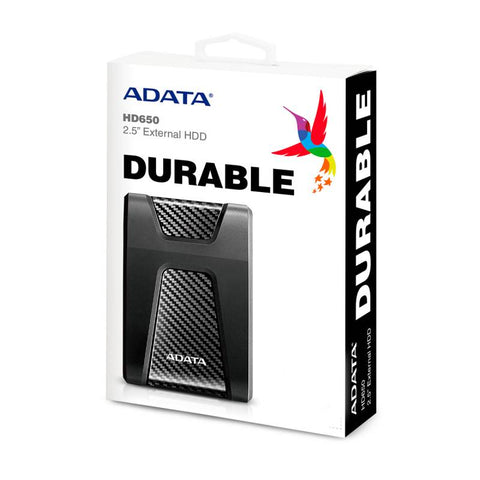Disco Duro Externo Adata Hd650 2tb 2.5 3.1 Negro (AHD650-2TU31-CBK)