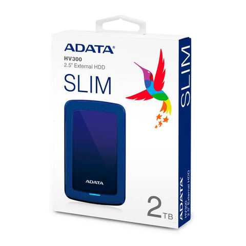 Disco Duro Externo Adata Hv300 2tb 3.1 Azul (Ahv300-2tu31-Cbl)