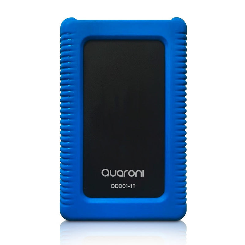 Disco Duro Externo Hdd Quaroni Rugged 1tb 2.5 Usb 3.0 Contragolpes Y Polvo Negro, Azul Windows, Mac