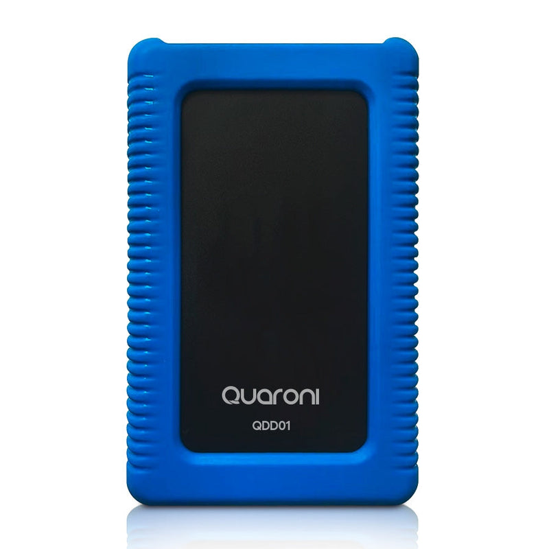 Disco Duro Externo Hdd Quaroni Rugged 500gb 2.5 Usb 3.0 Contragolpes Y Polvo Negro con Azul Windows, Mac