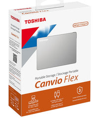 Disco Duro Externo Toshiba 1tb Hdtx110xscaa Usb 3.0 Canvio Flex Plata