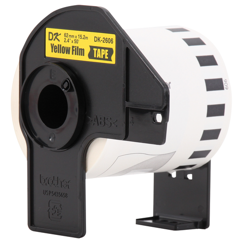 Rollo De Etiquetas Brother Amarillo De 62Mm Ancho X 15.2 Mts Dk2606