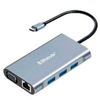 Docking Brobotix, 7 En 1, Usb-C Macho X1 A Hdmi 2k Y 4k  X1, Rj45 Gigabit X1, Usb-A V3.0 X3, Svg X1,  Usb-C Hembra X1, Color Plata