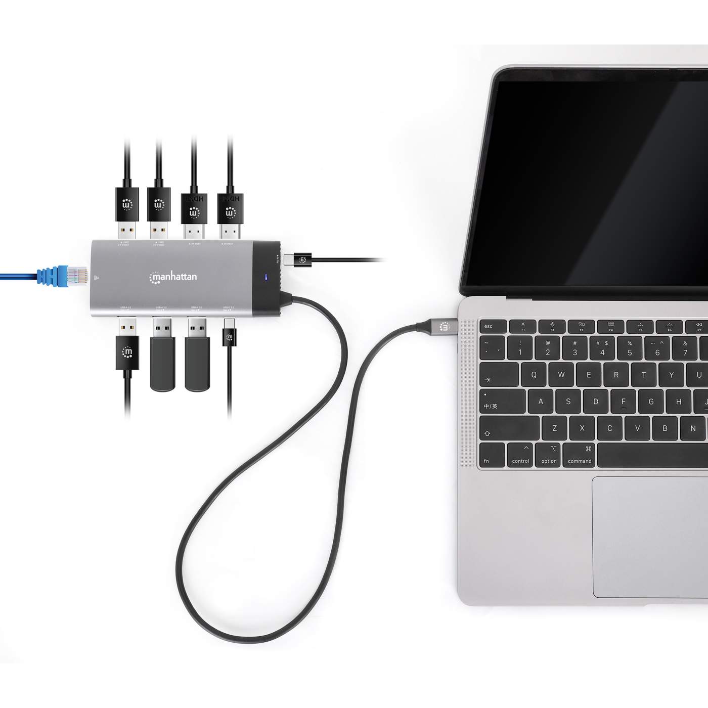 Docking Manhattan Usb-C 10 Ptos, 2Xhdmi, 5Xusb-A, Us 130714