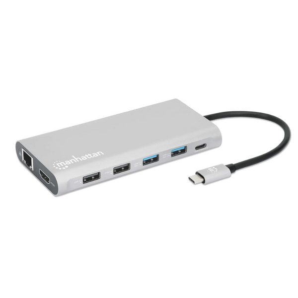 Docking Manhattan Usb-C 12 Puertos Hdmix3 Usb-C Pd/Usbv3.2 (130660)