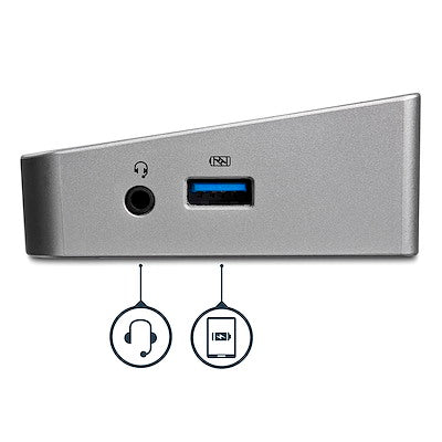 Docking Station Replicador De Puertos Universal De Triple Monitor Para Laptop - Triple Monitor 2x Dp Y 1x Hdmi - Mac Y Windows - Base Docking Station Usb 3.0 - Startech.Com Modelo Usb3dockh2dp