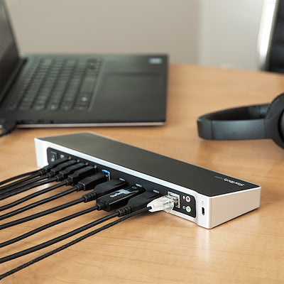 Docking Station Replicador De Puertos Universal De Triple Monitor Para Laptop - Triple Monitor 2x Dp Y 1x Hdmi - Mac Y Windows - Base Docking Station Usb 3.0 - Startech.Com Modelo Usb3dockh2dp