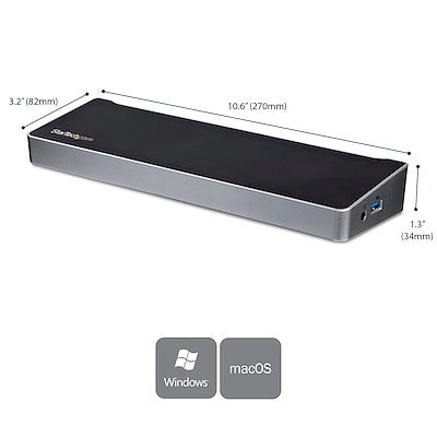 Docking Station Replicador De Puertos Universal De Triple Monitor Para Laptop - Triple Monitor 2x Dp Y 1x Hdmi - Mac Y Windows - Base Docking Station Usb 3.0 - Startech.Com Modelo Usb3dockh2dp