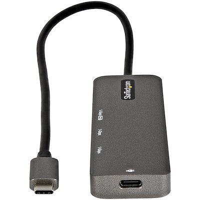 Docking Station Usb-C - Adaptador Multipuertos Usb Tipo C A Hdmi 2.0b 4k De 60hz (Hdr10) - Pd De 100w De Paso - Hub Usb 3.0 De 4 Puertos - Con Cable De 30cm - Startech.Com Modelo Dkt30chpd3